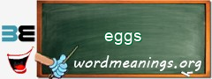 WordMeaning blackboard for eggs